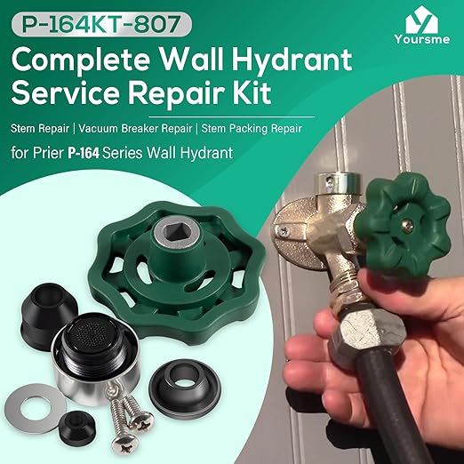 P-164KT-807 Complete Wall Hydrant Service Repair Kit for Prier P-164 Series Wall Hydrant Freezeless Faucet Repair Kit