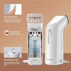 Newbealer 2in1 Steamer and Dry Iron for Beginners, Horizontal & Vertical Clothes Steamer, Non-Stick Ceramic Soleplate, 170ml Garment Wrinkle Remover, Auto-off, 1.2lbs (120V Only)