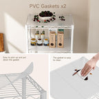 Golpart Small 6 Tier Shelf Storage Wire Shelving Unit Metal Shelves Adjustable Organizers Storage Shelving with Wheels for Bathroom Laundry Room Kitchen Pantry12”D x 18”W x 61.6”H White