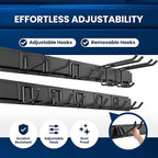 64'' All-Metal Garage Tool Organizer Wall Mount – Heavy-Duty Tool Rack Holds 680 lbs, Adjustable Hooks for Garage, Yard, and Garden Equipment