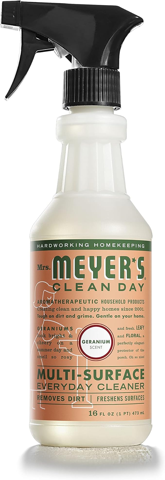 MRS. MEYER'S CLEAN DAY All-Purpose Cleaner Spray, Geranium, 16 fl. oz