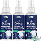 Downy Wrinkle Release Spray, Travel Size Spray, All In One Formula, Removes Wrinkles, Static and Odor Eliminator, Crisp Linen Scent, 3 Fl Oz, Pack of 3