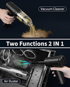Powerful Compressed Air Duster for Deep Cleaning-Replace Compressed Air Can-No Canned Air Duster-Keyboard Cleaner-PC Cleaning-Rechargeable-3-Speeds-95000RPM Cordless Air Blower-Car Duster 8000mAh