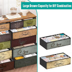 Dresser for Bedroom with 12 Drawers, Tall Fabric Drawer Dresser, Chest of Drawers for Closet, Nursery, Bedside, Living Room, Entryway, Hallway (Pattern)