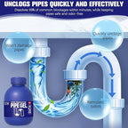 Pipe Bobo Drain Cleaner for Kitchen Sinks, Professional Drains Clog Remover, Powerful Pipes Dredging Agent for Kitchen Sinks, Shower Drains, Tubs, Dissolves Blockages, 300G/10.6OZ