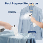 Portable Steamer for Clothes 1200W, 3-Level Steam Adjustment, 15s Fast Heat-up, Garment Steamer Wrinkles Remover with Brush, 265ml Water Tank for Home Travel Office (120V Only)