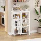 FATORRI 6 Cube Storage Organizer Shelf, Wood and Metal Cubby Bookshelf, Modern Cube Book Shelf (White Oak)