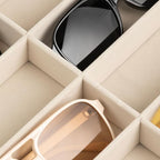 Frebeauty Sunglass Organizer,Velvet Glasses Organizer,8-Slot Sunglasses Tray for Drawer, Men's/Women's Sunglasses Box