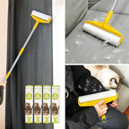 Large Lint Rollers for Pet Hair Extra Stick,9.45" Giant Lint Roller Refill 360 Sheets Total,45" Long Handle Sticky Mop,for Cleaning Floors, Carpets, Cars, Clothing and pet Hair