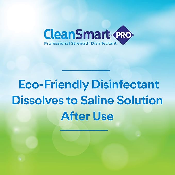 CleanSmart Hospital Grade Disinfectant, Kills 99.9% of Viruses and Bacteria, Hypochlorous Acid Technology, EPA Registered, 1 Gallon (HOCL)