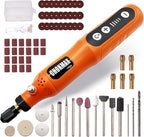 Mini Cordless Rotary Tool, 5-Speed Grinder Kit with 72 Accessories and Front LED Light, Type-C Charging Art Craft Tool for Engraving, Sanding, Polishing, Drilling, Grinding