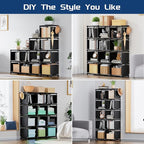 Mavivegue Book Shelf, 12 Cube Storage Organizer, DIY Bookcase, Metal Cube Bookshelf, Cubbies Closet Storage Organizer Shelves for Bedroom,Living Room,Home,Office