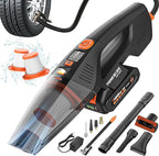 THINKWORK 20V Car Vacuum & Air Compressor, Dual Function High Power Handheld Cordless Vacuum with 18000pa Suction Power for Car Cleaning, Household Dust Removal, Inflation