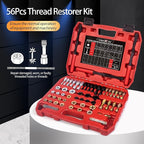 56Pcs Thread Chaser Repair Kit, Rethread Repair Tool, UNC UNF & MetricThread Restorer Set with Thread Pitch Gauge