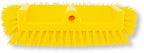 SPARTA Multi-Level Tile Scrub Brush 12" Wide Brush Head, Heavy-Duty Tile Cleaning Brush with End Bristles for Commercial Tiles, Tubs and Floor, Plastic, 12 Inches, Yellow