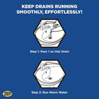 Zep Drain Defense Pipe Build-Up Remover - 64 oz (Case of 4) ZLDC64 - Professional Strength Liquid Pipe Build Up Remover