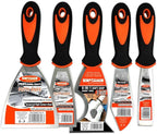 Putty Knife Set, 5 Piece Stainless Steel Paint Scraper (1" 1.5" 2" 3" 4"), Multi-use Scraper Tool, Spackle Knife for Applying Putty, Filling Gaps, Scraping Away Old Paint or Caulk