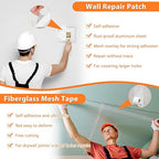 Dry Wall Patch Repair Kit, 22OZ Spackle Wall Repair Paste White Putty with Scraper Mesh Tape, Drywall Hole Repair Patch Kits for Wall Surface Fill Quick & Sheetrock Ceiling Crack Damage Mending