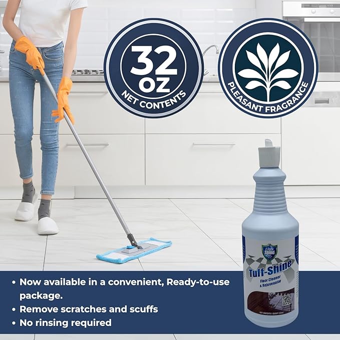 ULTRASHIELD ULTRA SHIELD TUFF-SHINE Clean Enhance and Protects Multi Surface Cleaner Floor Cleaner and Polish | Vinyl Floor Cleaner | Rejuvenate Floor | Laminate Floor Polish (1 Quartz Bottle)