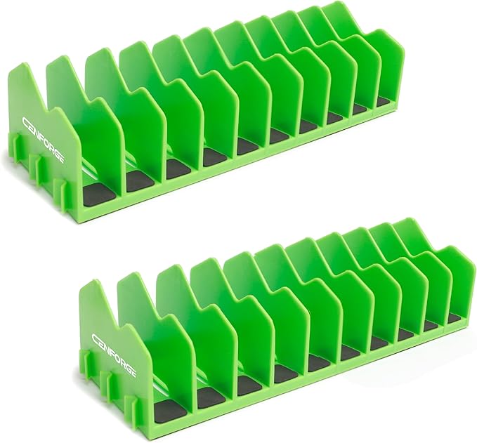 Cenfoge Plier Organizer, Plier Rack, Plier Holder and Cutter Organizer with Non-Slip Rubber Base, PlierOrganizer for Tool Box Drawer, 20 Slots, Tool Storage, Plier Rack (2 PC-Green)