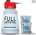 Full Crystal Window Cleaning Kit – 8 oz Glass Cleaner and Bottle with 27 ft Reach, Each 4 oz Bag Makes Up to 640 fl oz, Cleans Up to 40 Windows, Scrub-Free, Rinse-Free