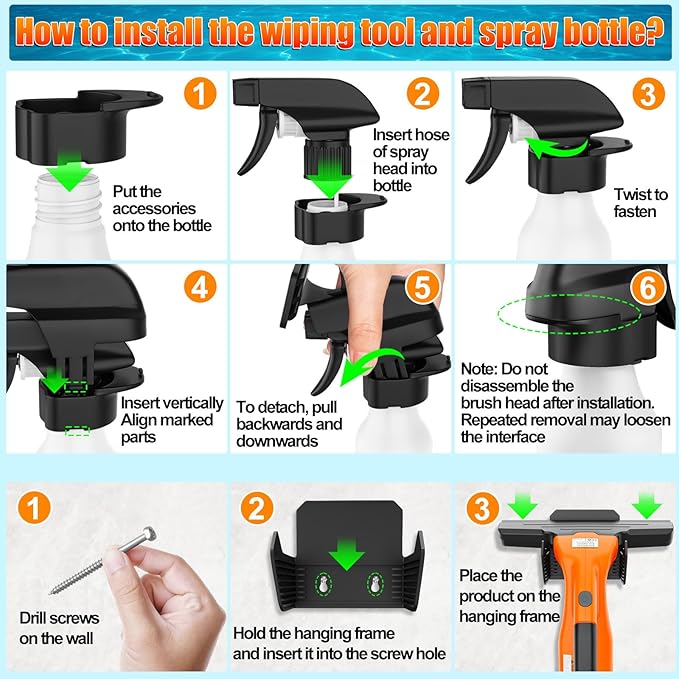 Window Vacuum Squeegee Cordless Compatible for Dewalt 20V/60V Battery (No Battery), Electric Window Cleaner Window Vacuum, Vacuum Squeegee for Window Cleaning, Mirror, Glass, Car Windshield