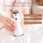 Vacbird Vacuum Seal Bags for Clothing, 20 Pack Vacuum Storage Bags with Rechargeable Cordless Air Pump(5J+5L+5M+5S), Space Saver Bags for Clothes Blanket Duvets Pillows Comforters Travel