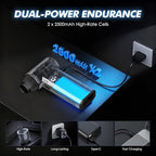 Electric Air Duster - 110,000 RPM Compressed Air Duster, 120W Cordless Air Blower for Computer Keyboard，House, Outdoor & Car, 3-Speed Rechargeable Mini Turbo Fan, Type-C Fast Charge (X113)