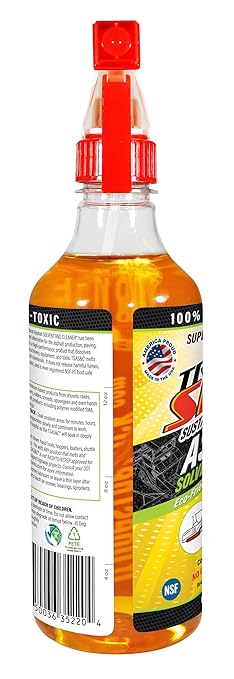 Trick Shot Asphalt Solvent and Cleaner - Biodegradable Industrial Degreaser for Paving Equipment & Tools - Eco-Friendly Remover of Tar, Tack, Sealcoating Oil, & Bitumen, Made in USA (6-Pack)