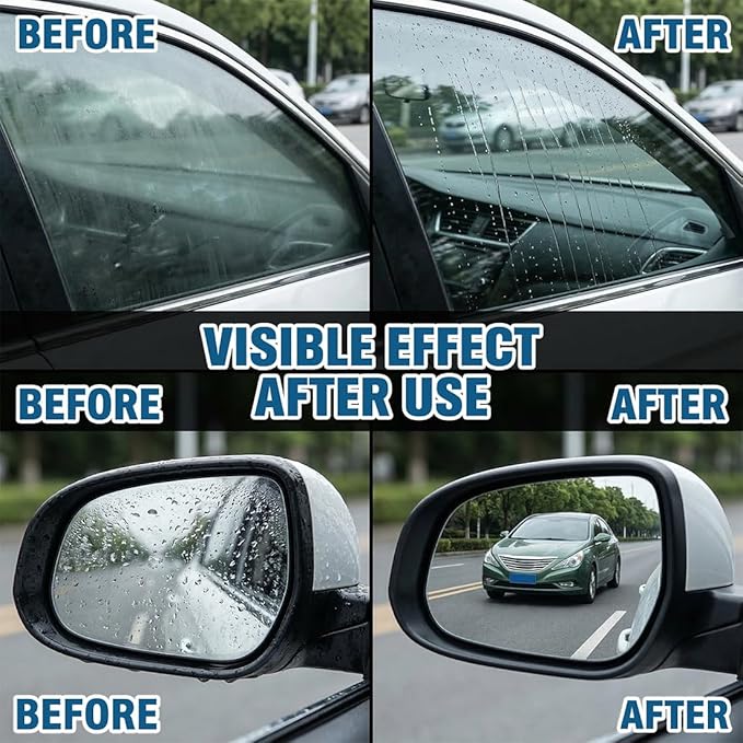 Glass Polish kit,6.76Fl Oz cerium oxide glass polish compound with polishing brush,glass scratch remove,Oil Film Cleaner,Glass Cleaner, Removes Stains and Water Spots, for Cars Glass and Mirror