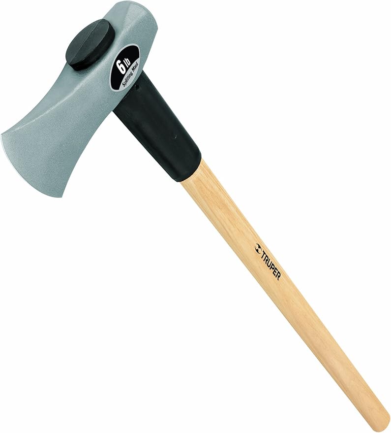 Truper 30955 6-Pound 36-Inch Splitting Maul, Sledge Eye, 36-Inch Hickory Handle