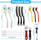 15Pcs Crevice Cleaning Brush Set, Hard Bristle Scrub Brushes Tools for Deep Cleaning Gap,Window Groove Cleaning Brush for Sliding Door Sill Tile Lines Shutter Corner Sink Teapot Bottle (1 Set)