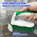 Scrub Brush - 6 Pack, Scrub Brushes for Cleaning, Heavy-Duty Scrub Brush, Stiff Bristles Cleaning Brush, for Kitchen, Bathtub, Floor and Wall Surfaces, Green