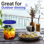 HomeyGear 32 oz - 8 Pack Twist Top Food Deli Containers Screw And Seal Lids, Stackable Reusable Quality Plastic Storage Containers with Screw-on Lids - BPA Free