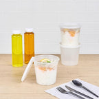 Restaurantware-Asporto 24 Ounce To Go Boxes, 100 Microwavable Round Soup Containers - Clear Plastic Lids Included, Do Not Contain BPA, Clear Plastic Soup Containers, Disposable