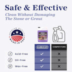 Granite & Quartz Cleaner, Safe & Powerful Granite Countertop Cleaner, Oil & Wax Free Quartz Countertop, Effective Stone Care & Cleaning, Ready-To-Use Refill Gallon