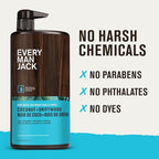 Every Man Jack Coconut + Driftwood Mens Body Wash for All Skin Types - Cleanse, Hydrate, and Smell Great - Free of Parabens, Phtalates, and Dyes - 33.8 fl oz (2 Pack)