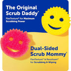 Scrub Daddy Scratch-Free Multipurpose Kitchen Sponges - Bulk Dish Sponges for Kitchen, Bathroom, Household Cleaning & More - Made with BPA-Free Polymer Foam (5 Count)