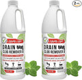 Mighty Mint Drain Clog Remover, Safe for Pipes and Septic, Dissolves Hair & Grease, Clears Blocked Drains and Deodorizes, Natural Mint Scent, 32oz (Pack of 2)