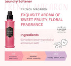 LAVONS Natural Fabric Conditioner for Sensitive Skin, Plant-Based Laundry Softener for Baby & Pet, Reduces Fabric Wrinkles, Long-Lasting Scent & Odor Control from Japan, FRENCH MACARON, 20.3 Fl Oz