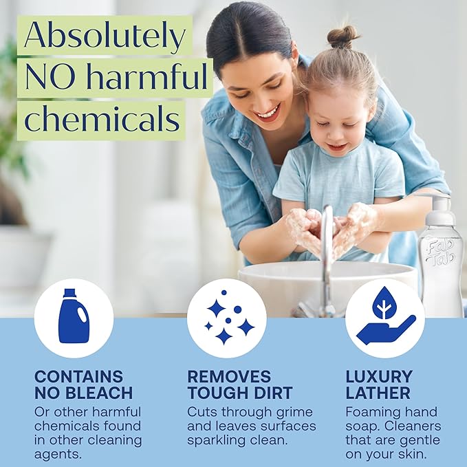 Fab Tab Home Starter Kit - Natural Cleaning Products - Household Cleaners - All-Purpose Cleaner Tablets - Plant-Based, Plastic-Fee - No Harsh Chemicals | Cleaning Kit