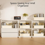 Large Closet Organizers and Storage Bins - 8 Pack Trapezoid Storage Baskets for Shelves, Foldable Fabric Baskets with Handles Ideal for Closet, Basket, Wardrobe and Shelf Storage, Beige