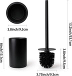 Matte Black Toilet Bowl Brush for Bathroom with Holder - Bathroom Cleaner Scrubber with Sleek Design, Sturdy, and Durable Bristles