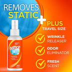 Bounce Anti Static Spray, 3 in 1 Anti Static & Instant Wrinkle Release, Odor Eliminator & Fabric Refresher, Rapid Touch Travel Spray (3 Oz, Pack of 1)