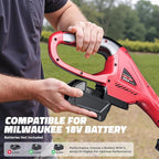 Cordless Tiller Cultivator Compatible with Milwaukee 18V: MtiolHig Tiller for Gardening 360RPM Electric Garden Tiller, Brushless Rototiller 9" Width 6.3" Depth for Lawn/Soil Cultivation (No Battery)