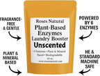 Plant-Based Enzymes Laundry Booster – Unscented | Advanced Enzyme Cleaner & Odor Remover | Powerful Stain Remover for All Fabrics | Biodegradable, HE Safe – 16 oz | Made in USA