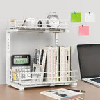 JYPS 2 Pack Under Sink Organizer, 2 Tier Pull Out Under Kitchen Bathroom Sink Organizer and Storage, Metal Sliding Drawer for Cabinet Pantry Undersink Organizers Shelf