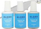 Alora Touch-Up Paint | Matte Finish for Drywalls, Concrete, Brick, Tile, Doors, Cabinets & More | Multi-Tone Gray Repair Kit | Quick-Dry, Low-Odor, Ultra-Low VOC | No Sanding or Primer Needed | 3 Pack