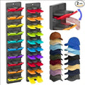 JBD Multicolor Hat Organizer for Baseball Caps, 2-Pack Wall Mounted Hat Rack Holds 20 Hats, Innovative Auto-Grip Clips Hat Holder for Closet Door & Bedroom, Damage-Free Room Decor Cap Storage