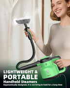 Steam Mop - Detachable Handheld Steam Cleaner & Floor Steamer with 12 Accessories, Multi-Purpose Powerful Steamer for Home Cleaning, Floors, Windows, Furniture, Tiles & Grout